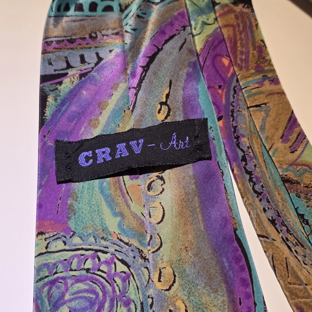 Multicolor Abstract Pattern Tie - Picture 8 of 9